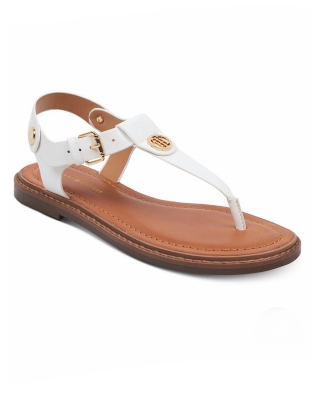 Tommy Hilfiger Women's White Bennia
Thong Flat Sandals Size 10 Color White NEW